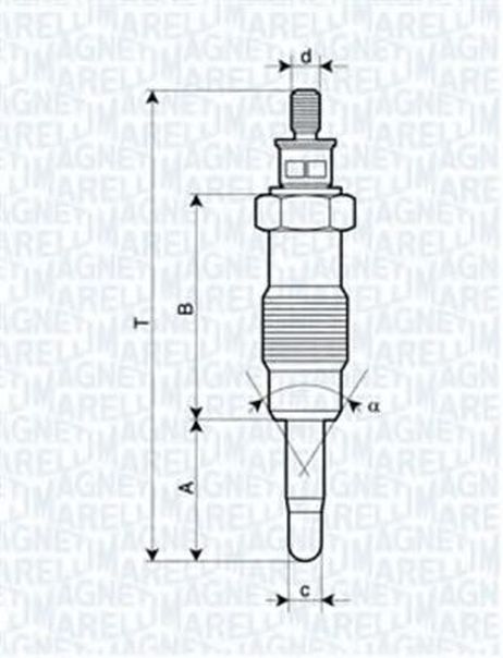 фото Magneti Marelli 062580704304 Свеча накаливания Magneti Marelli 062580704304 Свеча накаливания