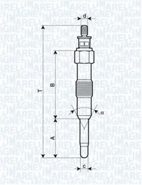 фото Magneti Marelli 062581201304 Свеча накаливания Magneti Marelli 062581201304 Свеча накаливания