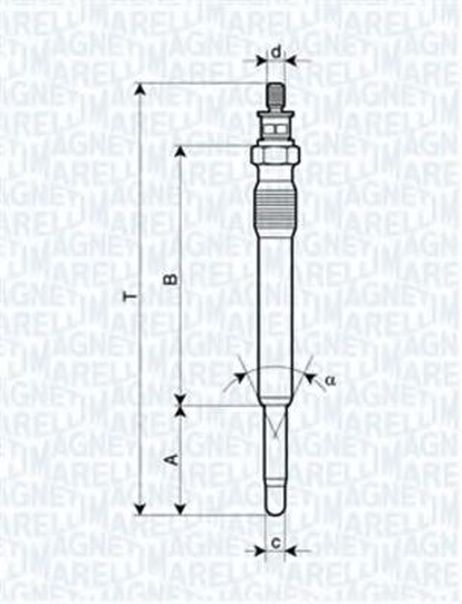 фото Magneti Marelli 062900001304 Свеча накаливания Magneti Marelli 062900001304 Свеча накаливания