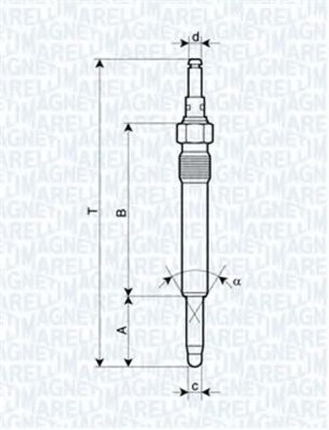 фото Magneti Marelli 062900003304 Свеча накаливания Magneti Marelli 062900003304 Свеча накаливания