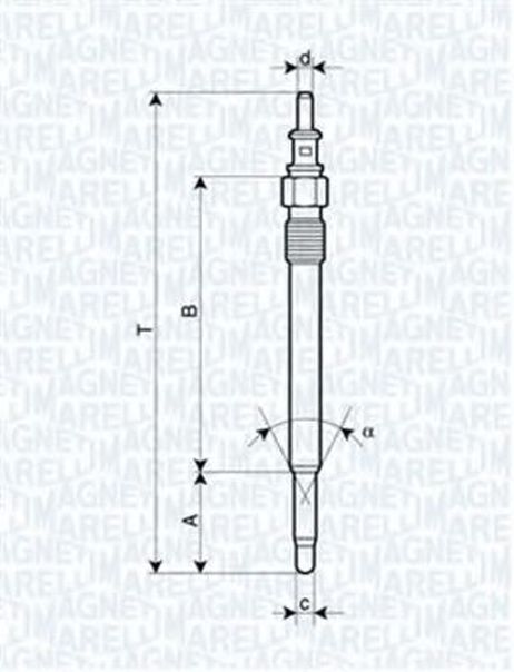 фото Magneti Marelli 062900012304 Свеча накаливания Magneti Marelli 062900012304 Свеча накаливания