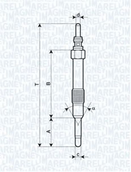 фото Magneti Marelli 062900014304 Свеча накаливания Magneti Marelli 062900014304 Свеча накаливания