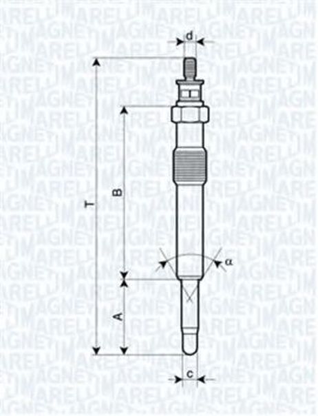 фото Magneti Marelli 062900018304 Свеча накаливания Magneti Marelli 062900018304 Свеча накаливания