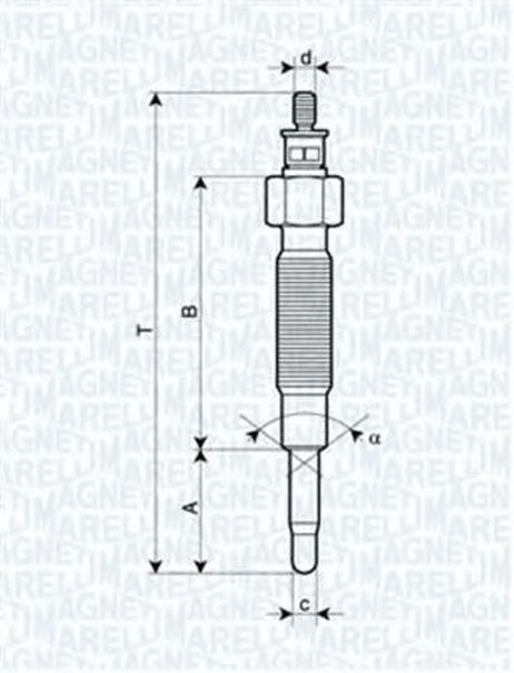 фото Magneti Marelli 062900019304 Свеча накаливания Magneti Marelli 062900019304 Свеча накаливания