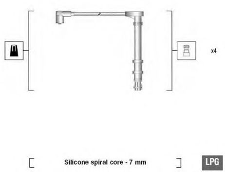 Magneti Marelli 941095800618 Комплект высоковольтных проводов