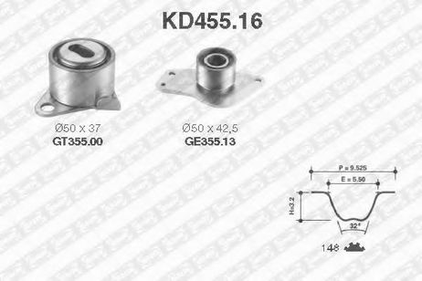 фото SNR KD455.16 Комплект ремня ГРМ SNR KD455.16 Комплект ремня ГРМ