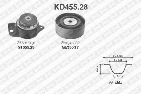 фото SNR KD455.28 Комплект ремня ГРМ SNR KD455.28 Комплект ремня ГРМ