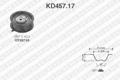 фото SNR KD457.17 Комплект ремня ГРМ SNR KD457.17 Комплект ремня ГРМ