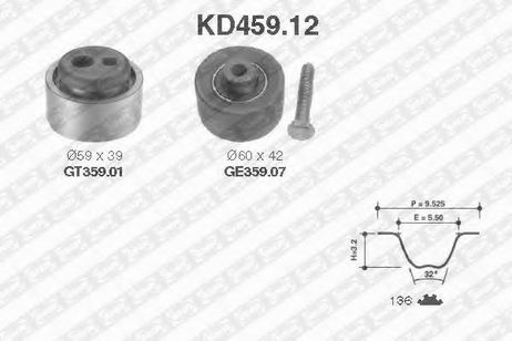 фото SNR KD459.12 Комплект ремня ГРМ SNR KD459.12 Комплект ремня ГРМ
