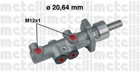 фото Metelli 05-0404 Цилиндр главный тормозной Metelli 05-0404 Цилиндр главный тормозной