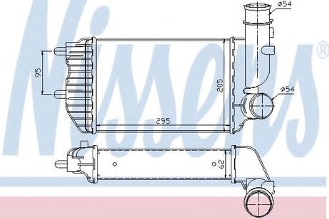 фото Nissens 96889 Радиатора интеркулера Nissens 96889 Радиатора интеркулера