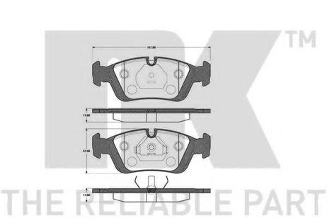 NK 221510 Колодки тормозные дисковые передние под датчик износа / BMW 3,z3,z4 (e36,46,85) 90~09
