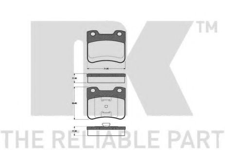 фото NK 221935 Колодки тормозные дисковые | перед | NK 221935 Колодки тормозные дисковые | перед |