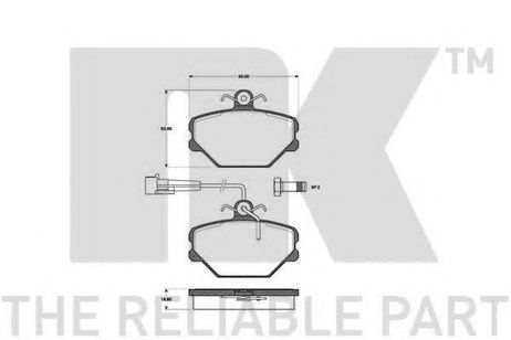фото NK 222325 Колодки тормозные дисковые NK 222325 Колодки тормозные дисковые