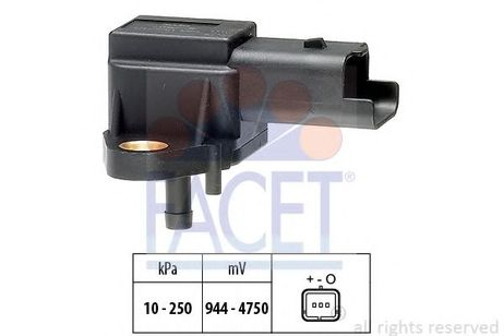 фото Facet 10.3030 Датчик давления воздуха высотного корректора Facet 10.3030 Датчик давления воздуха высотного корректора