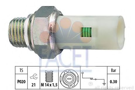 фото Facet 7.0076 Датчик давления масла Facet 7.0076 Датчик давления масла