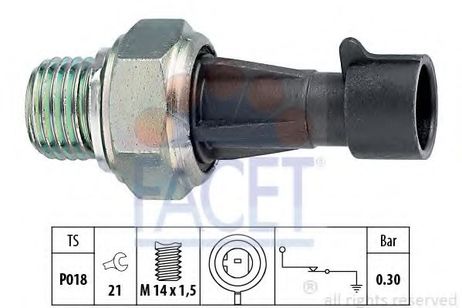 фото Facet 7.0096 Датчик давления масла Facet 7.0096 Датчик давления масла