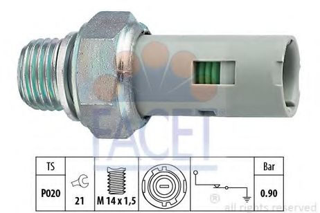 фото Facet 7.0153 Датчик давления масла Facet 7.0153 Датчик давления масла