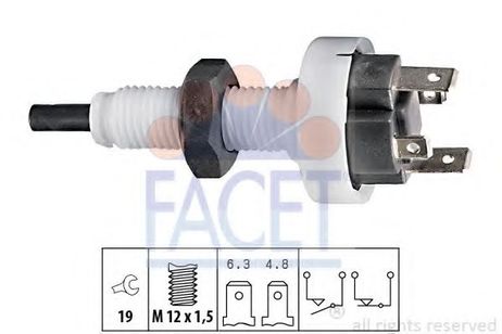 фото Facet 7.1049 Выключатель фонаря сигнала торможения Facet 7.1049 Выключатель фонаря сигнала торможения