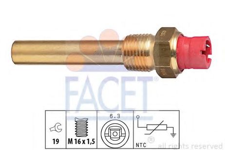 фото Facet 7.3006 Датчик температуры охлаждающей жидкости Facet 7.3006 Датчик температуры охлаждающей жидкости