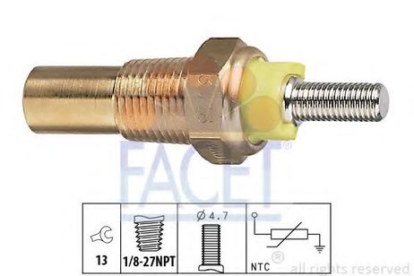 фото Facet 7.3028 Датчик температуры охлаждающей жидкости Facet 7.3028 Датчик температуры охлаждающей жидкости