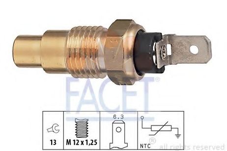 фото Facet 7.3121 Датчик температуры охлаждающей жидкости Facet 7.3121 Датчик температуры охлаждающей жидкости