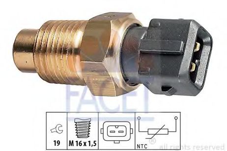 фото Facet 7.3160 Датчик температуры охлаждающей жидкости Facet 7.3160 Датчик температуры охлаждающей жидкости