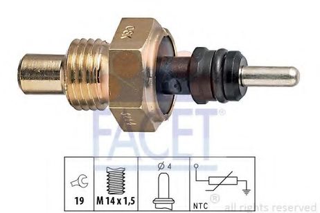 фото Facet 7.3214 Датчик температуры охлаждающей жидкости Facet 7.3214 Датчик температуры охлаждающей жидкости