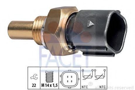 фото Facet 7.3316 Датчик температуры охлаждающей жидкости Facet 7.3316 Датчик температуры охлаждающей жидкости