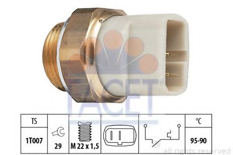фото Facet 7.5027 Термовыключатель вентилятора радиатора Facet 7.5027 Термовыключатель вентилятора радиатора