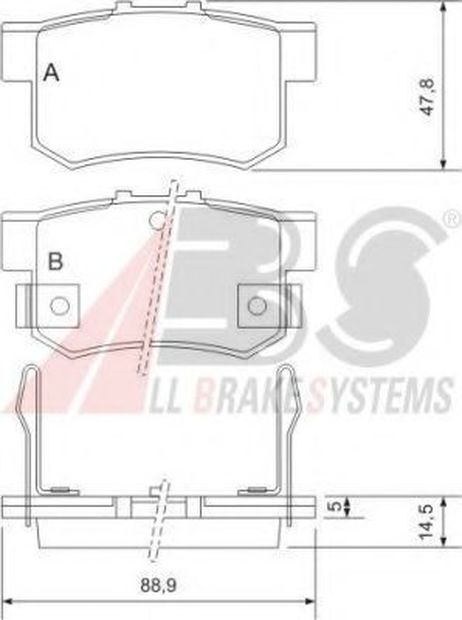 фото ABS 36712 Колодки тормозные дисковые | зад | ABS 36712 Колодки тормозные дисковые | зад |