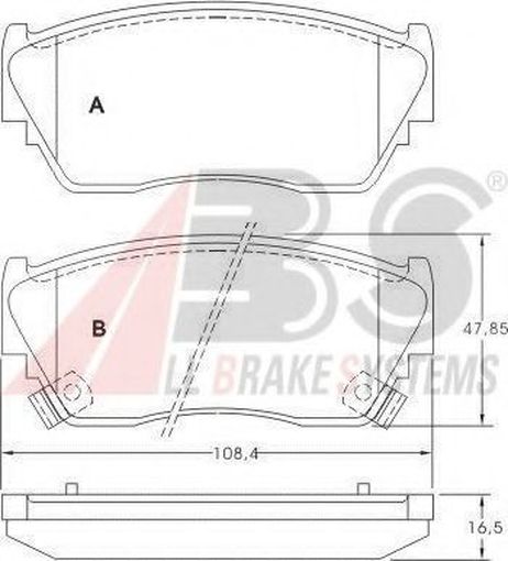 фото ABS 36728 Колодки тормозные дисковые | перед | ABS 36728 Колодки тормозные дисковые | перед |