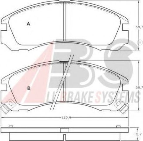 ABS 36753 Колодки тормозные дисковые | перед |