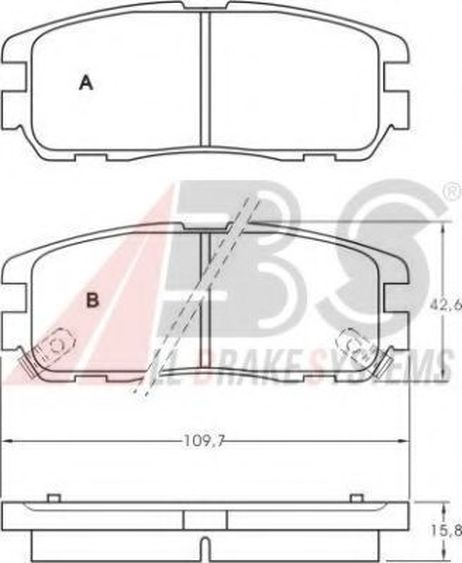 фото ABS 36794 Колодки тормозные дисковые | зад | ABS 36794 Колодки тормозные дисковые | зад |