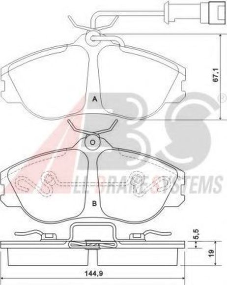 ABS 36856 Колодки тормозные дисковые
