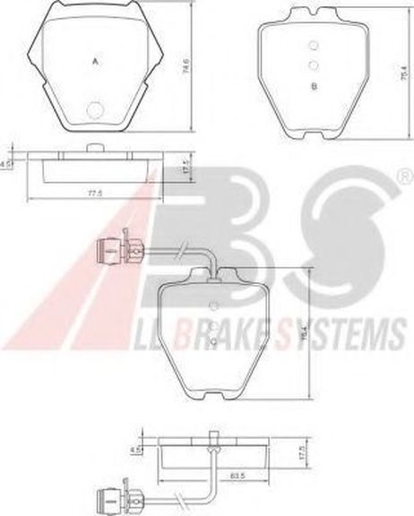 фото ABS 37162 Колодки тормозные дисковые | перед | ABS 37162 Колодки тормозные дисковые | перед |