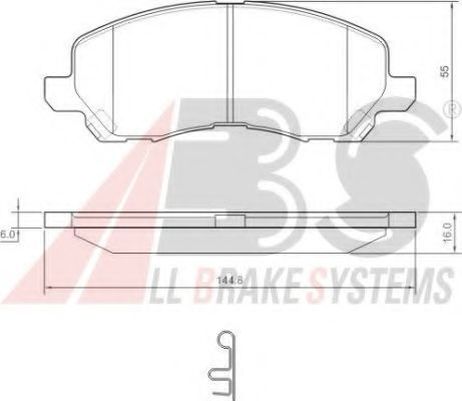 фото ABS 37202 Колодки тормозные дисковые | перед | ABS 37202 Колодки тормозные дисковые | перед |