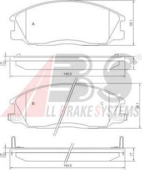 фото ABS 37242 Колодки тормозные дисковые | перед | ABS 37242 Колодки тормозные дисковые | перед |