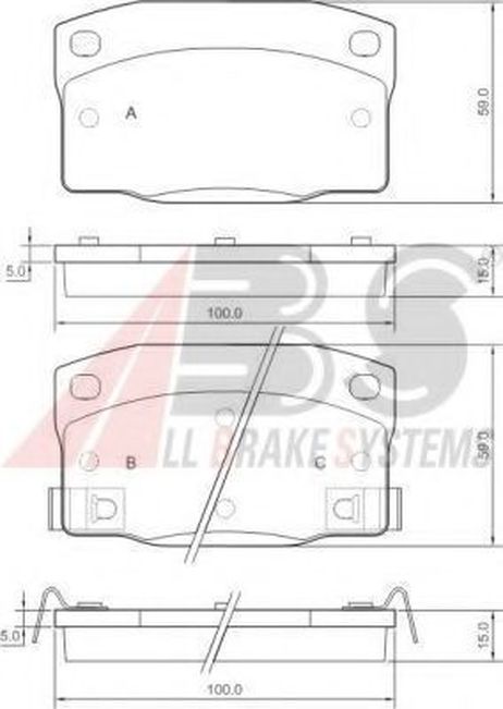 фото ABS 37304 Колодки тормозные дисковые ABS 37304 Колодки тормозные дисковые