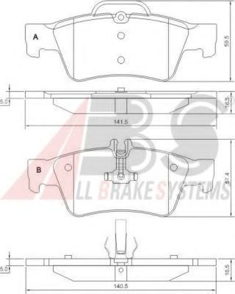 фото ABS 37319 Колодки тормозные дисковые | зад | ABS 37319 Колодки тормозные дисковые | зад |