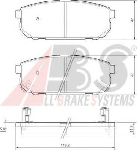 фото ABS 37362 Колодки тормозные дисковые | зад | ABS 37362 Колодки тормозные дисковые | зад |