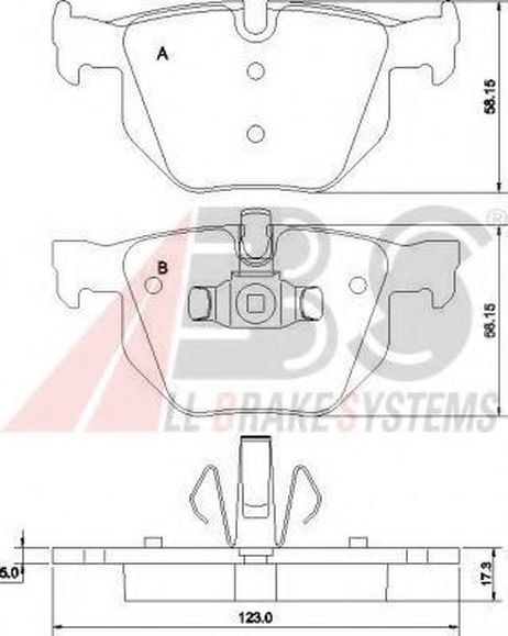 фото ABS 37410 Колодки тормозные дисковые | зад | ABS 37410 Колодки тормозные дисковые | зад |