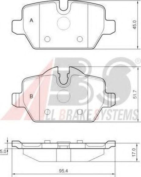 фото ABS 37435 Колодки тормозные дисковые | зад | ABS 37435 Колодки тормозные дисковые | зад |