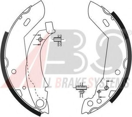 фото ABS 8123 Колодки тормозные барабанные ABS 8123 Колодки тормозные барабанные