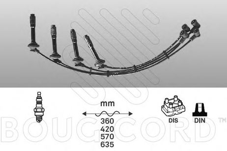 фото Bougicord 6102 Комплект высоковольтных проводов Bougicord 6102 Комплект высоковольтных проводов