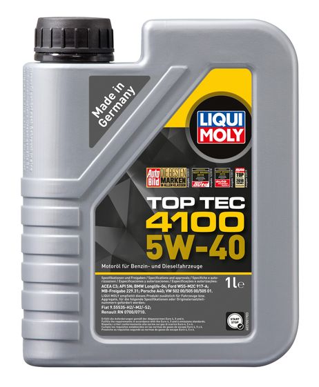 фото Liqui Moly 7500 5w-40 Top Tec 4100, 1л (НС-синт.мотор.масло) Liqui Moly 7500 5w-40 Top Tec 4100, 1л (НС-синт.мотор.масло)