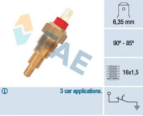 фото FAE 37620 Термовыключатель вентилятора радиатора FAE 37620 Термовыключатель вентилятора радиатора