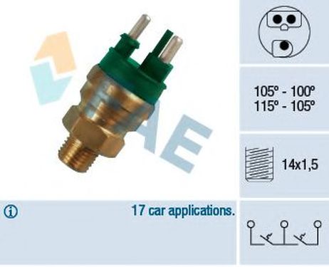фото FAE 38130 Термовыключатель вентилятора радиатора FAE 38130 Термовыключатель вентилятора радиатора