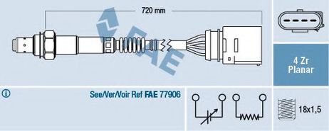фото FAE 77204 Датчик кислородный FAE 77204 Датчик кислородный