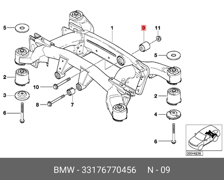 фото BMW 33 17 6 770 456 Сайлентблок балки моста BMW 33 17 6 770 456 Сайлентблок балки моста